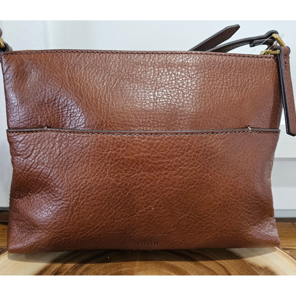 Fossil Fiona Crossbody Bag Brown Pebbled Eco Leather Gold Hardware ZB7266 - Picture 6 of 12